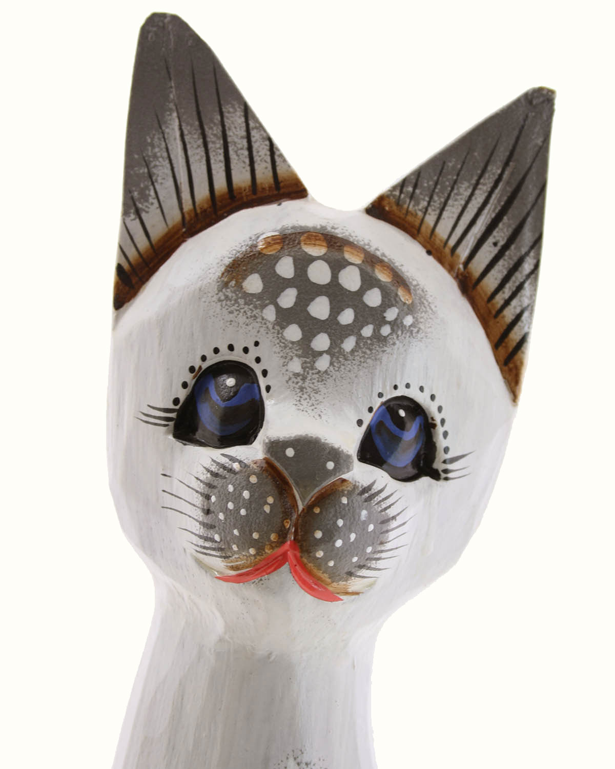 7872_2 GATTI BIANCHI CON DECORI E OCCHI AZZURRI ( CM 60-80-1 M )