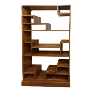 LIBRERIA GEOMETRICA IN  LEGNO DI TEAK