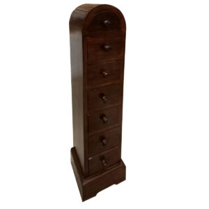 CASSETTIERA COLONNINA IN LEGNO DI TEAK SCURO