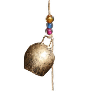 CAMPANA DEL VENTO IN RAME ANTICHIZZATO 5 CAMPANELLE PIATTE