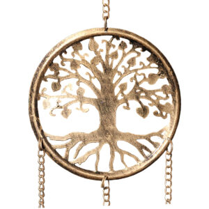 CAMPANA DEL VENTO IN RAME ANTICHIZZATO ALBERO DELLA VITA