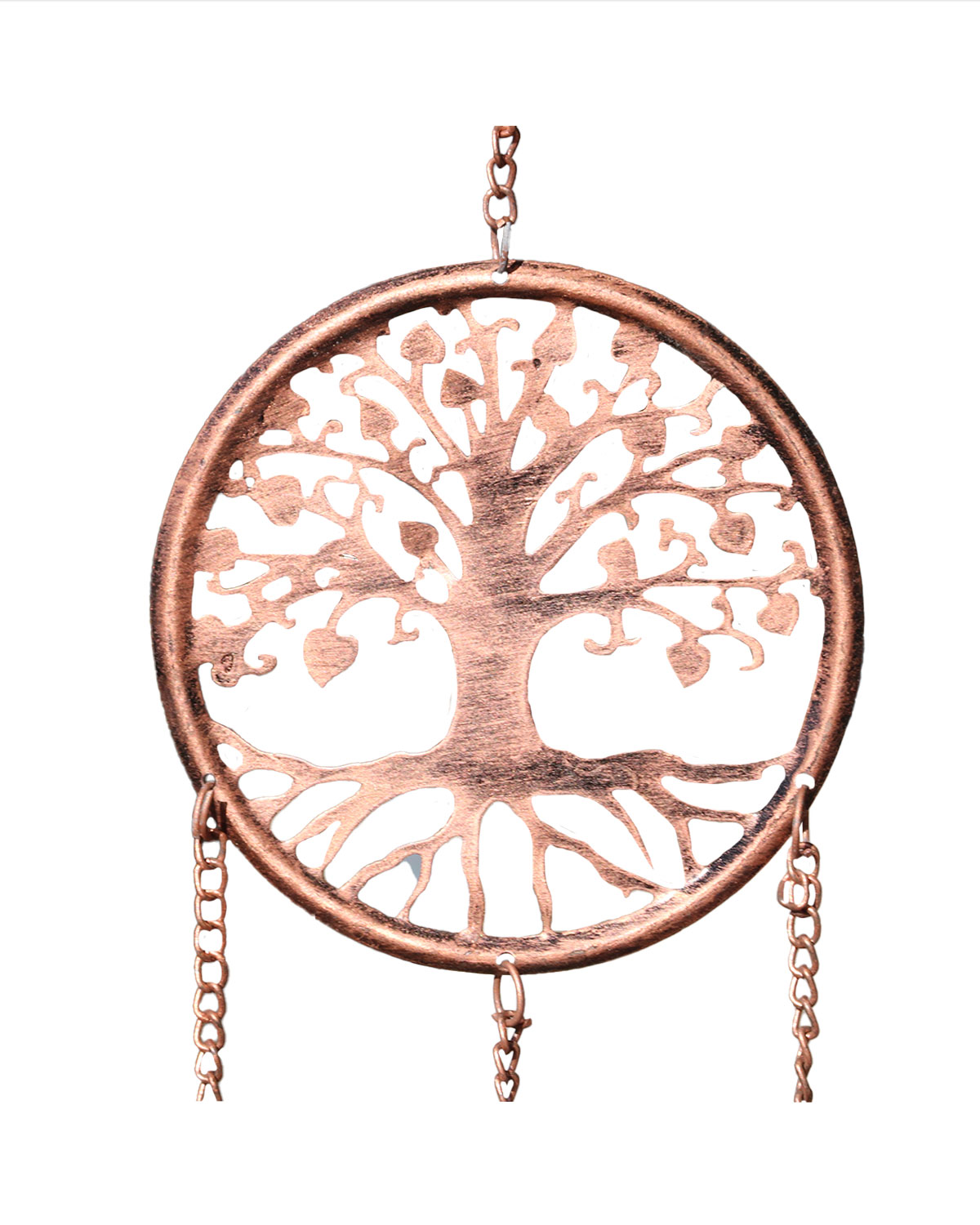 8503_2 CAMPANA DEL VENTO IN RAME ANTICHIZZATO ALBERO DELLA VITA