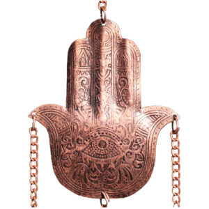 CAMPANA DEL VENTO IN RAME ANTICHIZZATO MANO DI FATIMA