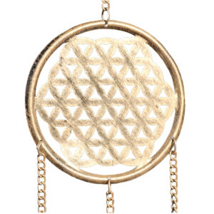 CAMPANA DEL VENTO IN RAME ANTICHIZZATO FIORE DELLA VITA