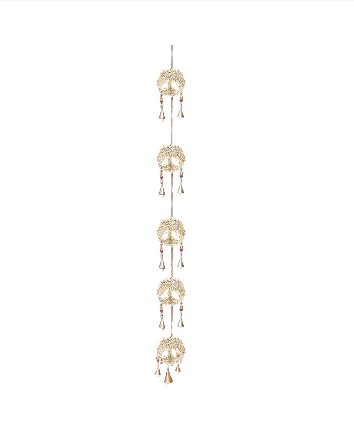 8510 CAMPANA DEL VENTO IN RAME ANTICHIZZATO ALBERO DELLA VITA A CASCATA