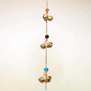 CAMPANA DEL VENTO IN OTTONE CON 12 CAMPANELLI DOPPI