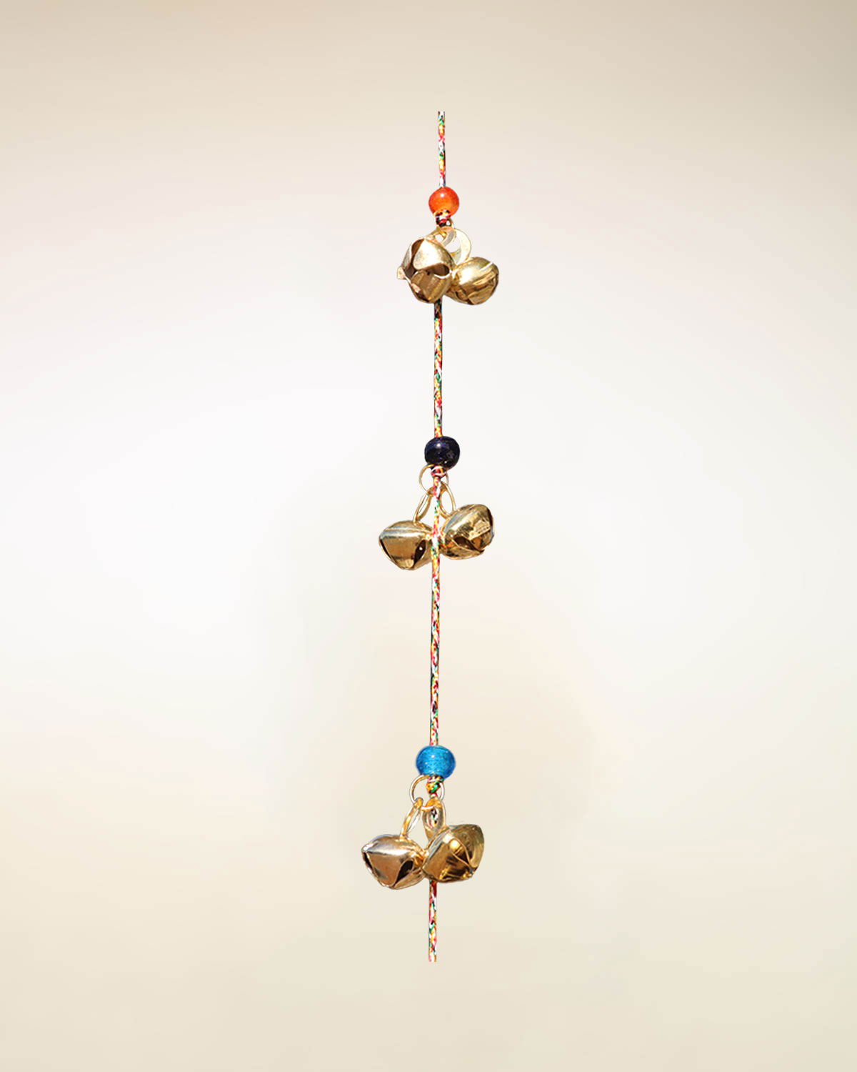 8511 CAMPANA DEL VENTO IN OTTONE CON 12 CAMPANELLI DOPPI