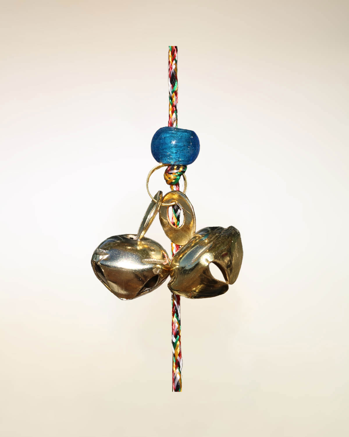 8511_1 CAMPANA DEL VENTO IN OTTONE CON 12 CAMPANELLI DOPPI