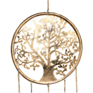 CAMPANA DEL VENTO IN RAME ANTICHIZZATO ALBERO DELLA VITA GIGANTE