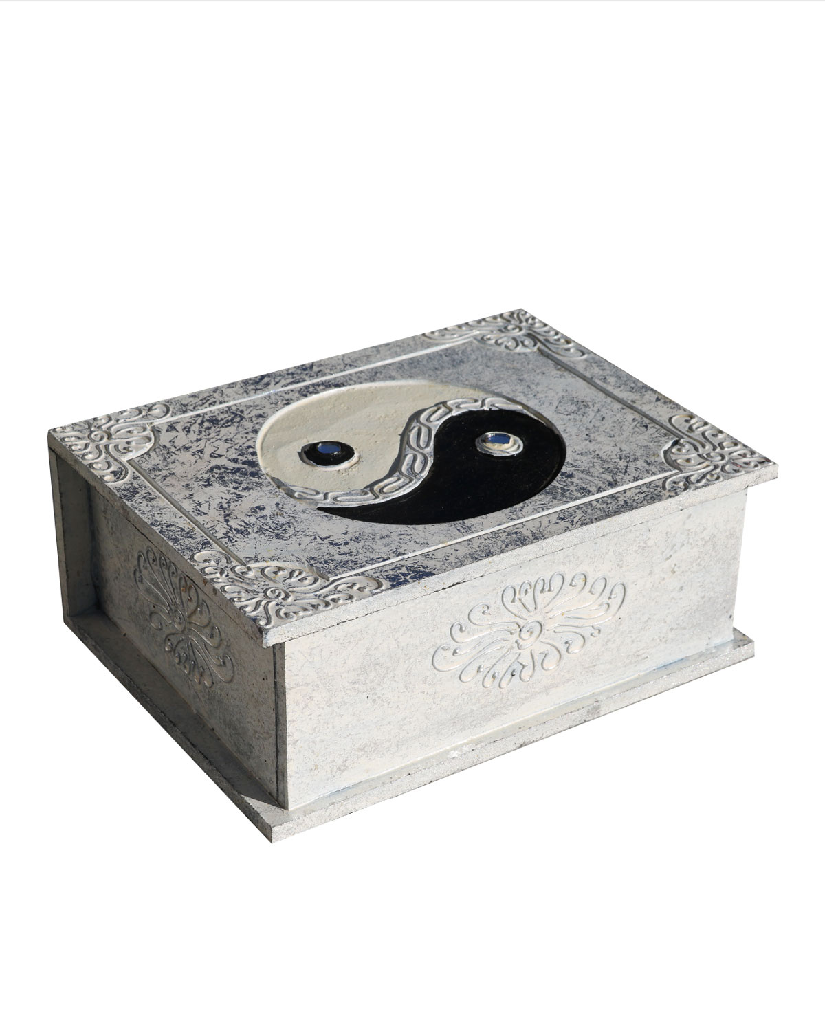 3775 SCATOLA COFANETTO CON TAO ORO O ARGENTO ( CM 25 X 18)