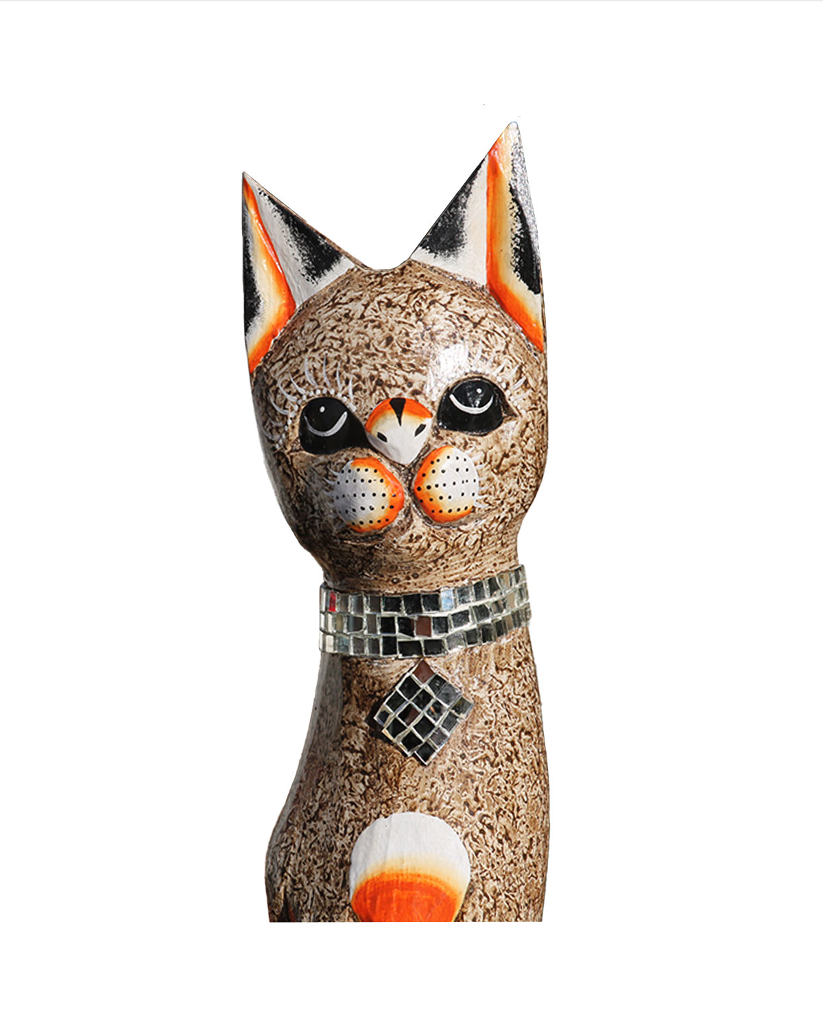 5375_1 GATTO CON COLLARINO DI SPECCHIETTI (CM 50)