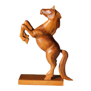 CAVALLO RAMPANTE GRANDE IN TEAK