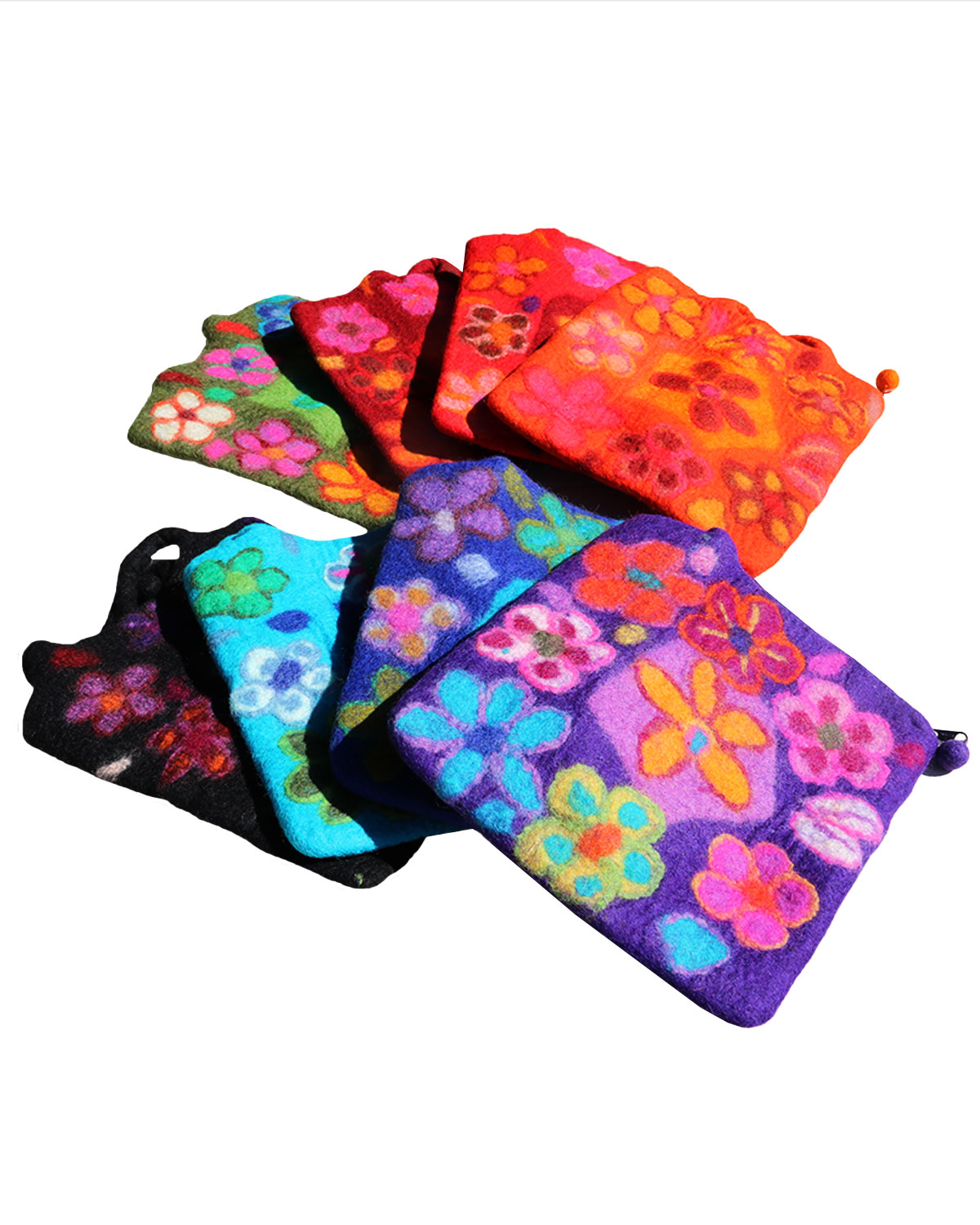 8480_2 BORSA IN LANA COTTA CON FIORI DISEGNATI MULTICOLORE