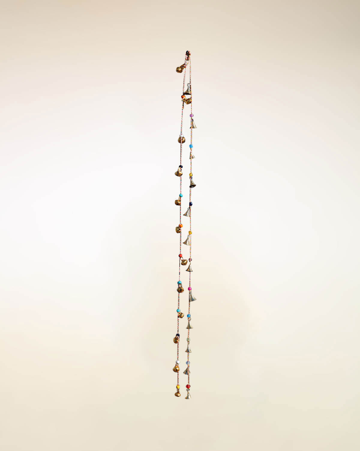 8502_2 CAMPANA DEL VENTO IN ORO ANTICHIZZATO CASCATA DI CAMPANELLE (2 modelli)