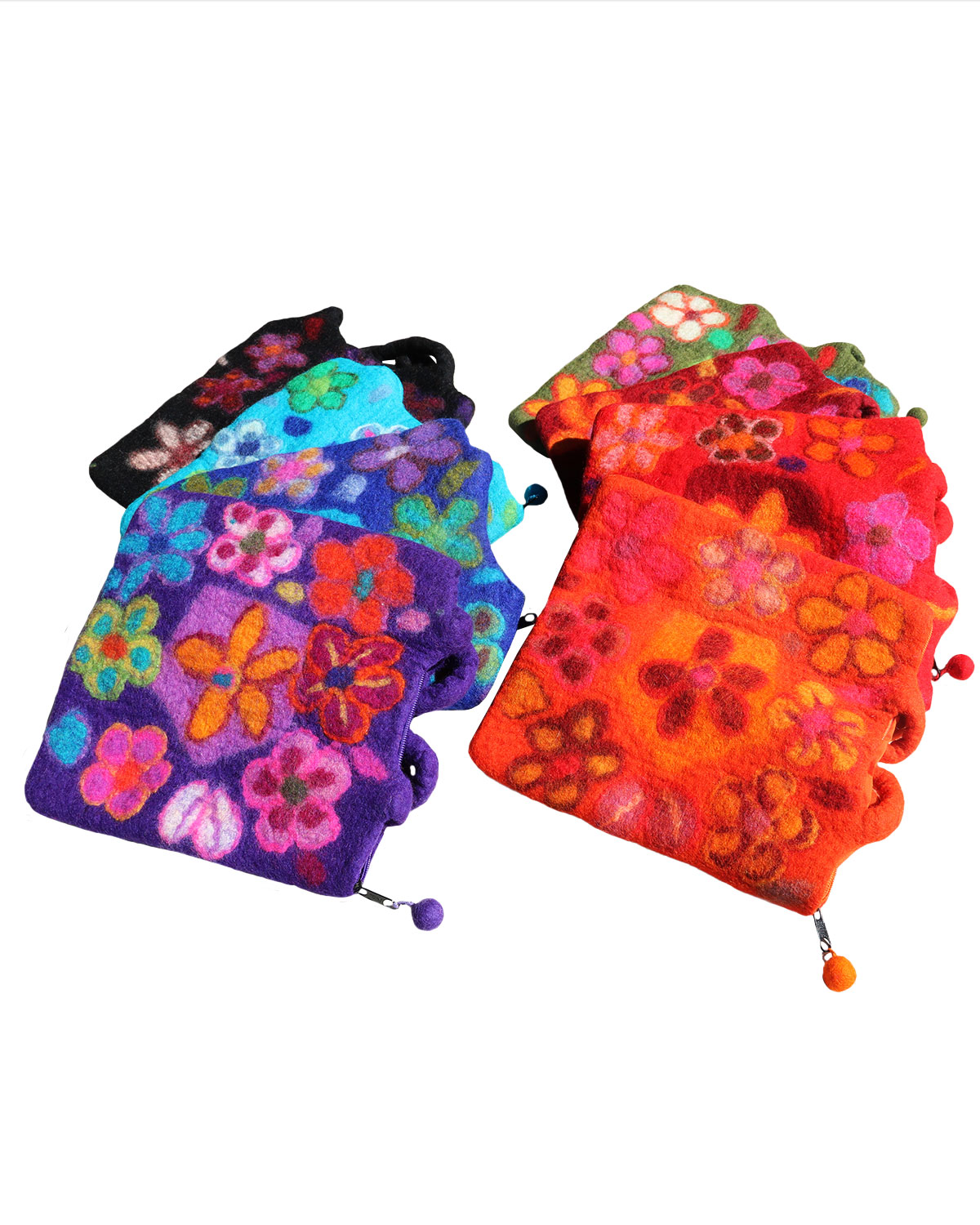 8480_2 BORSA IN LANA COTTA CON FIORI DISEGNATI MULTICOLORE