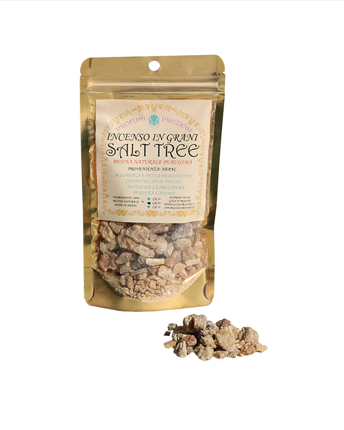 0294 INCENSO IN GRANI SALT TREE LINEA PROFUMI PREZIOSI ( gr. 40 )