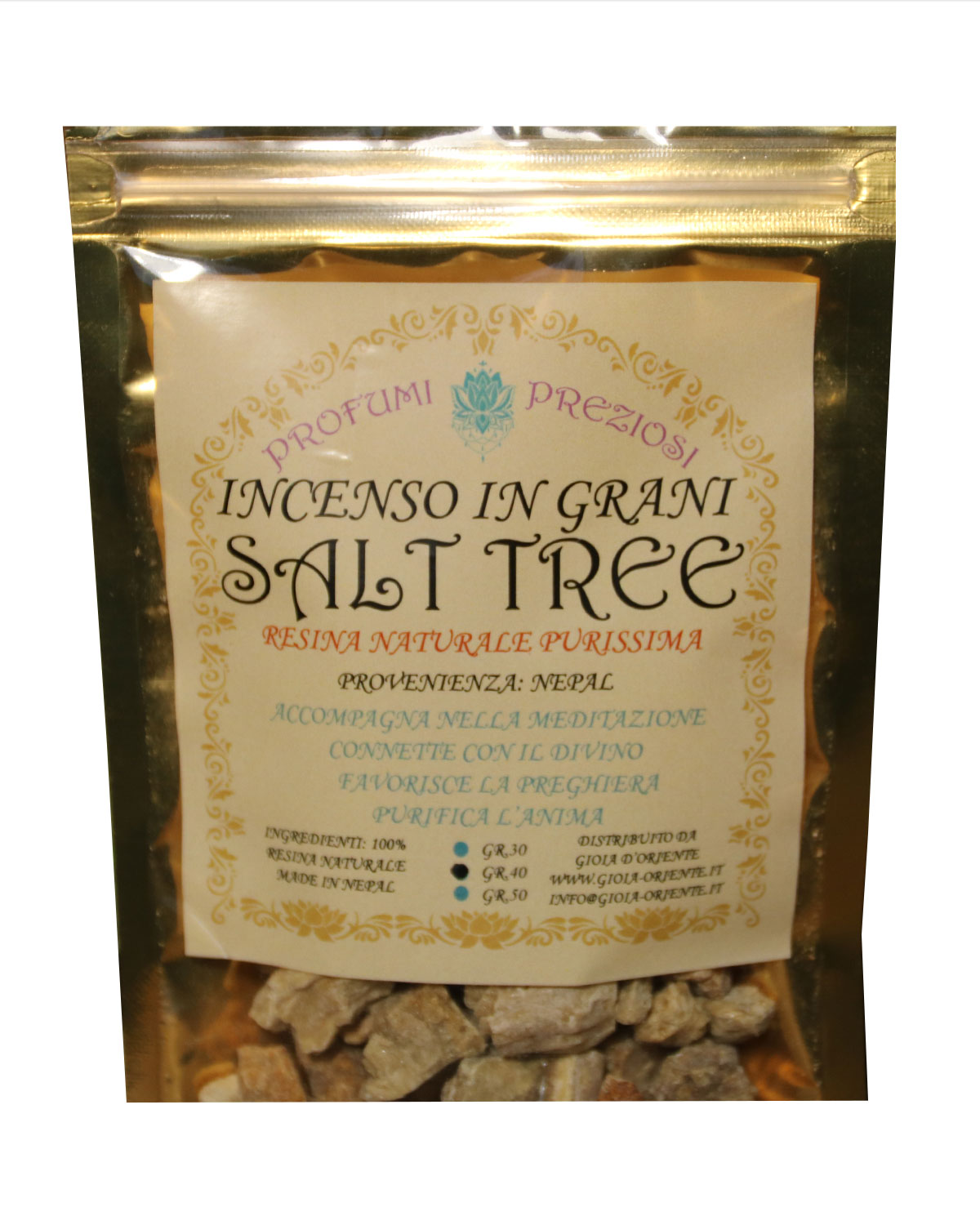 0294_2 INCENSO IN GRANI SALT TREE LINEA PROFUMI PREZIOSI ( gr. 40 )