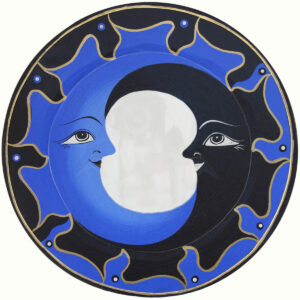 SPECCHIO ROTONDO LUNA NERA 50 CM