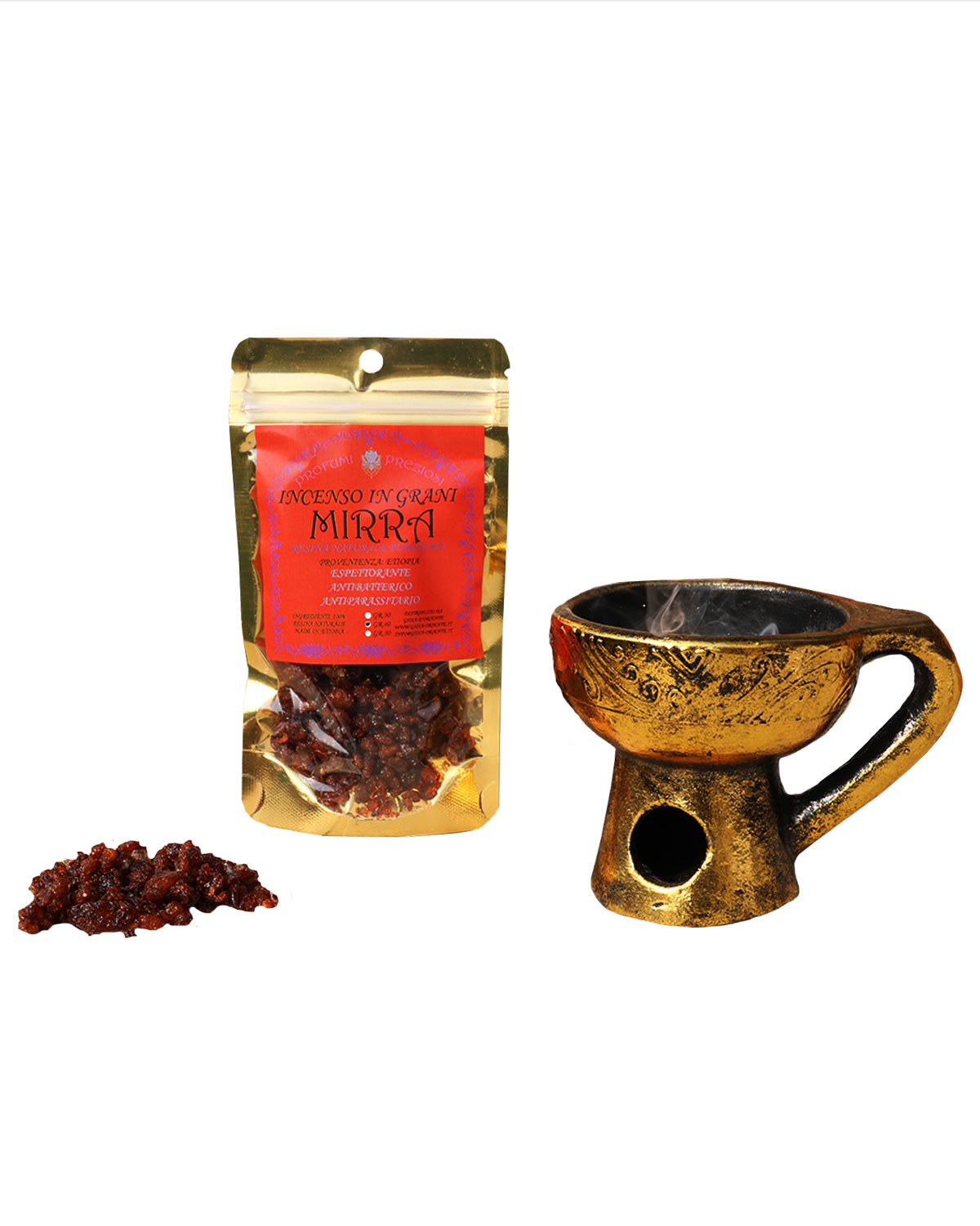 2483_1 INCENSO IN GRANI MIRRA LINEA PROFUMI PREZIOSI ( gr. 40 )