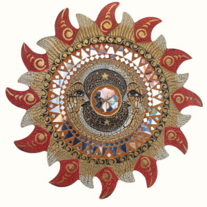 SOLI DA MURO CON SPECCHIETTI DUE LUNE CM 40