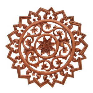 PANNELLO IN LEGNO ROTONDO A PUNTE ORIENTAL STYLE CM 50