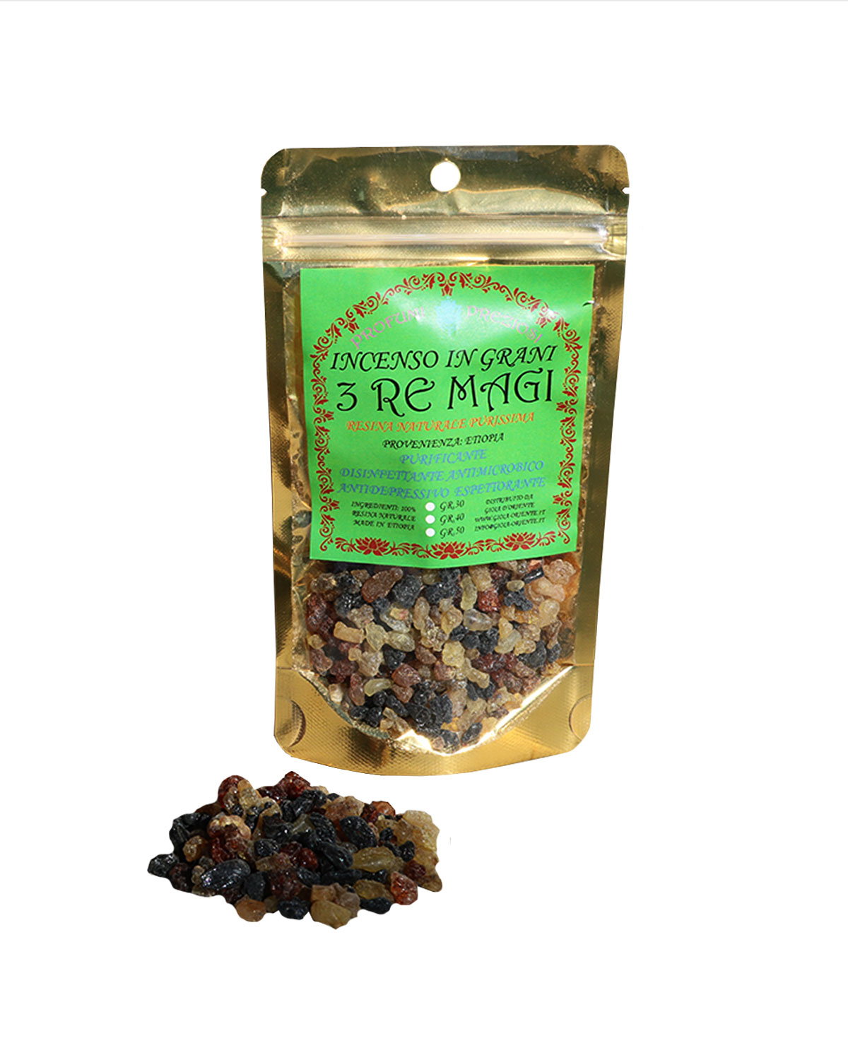 8213 INCENSO IN GRANI 3 RE MAGI LINEA PROFUMI PREZIOSI ( gr 40)