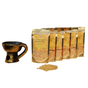 INCENSO IN GRANI MUSCHIO EGIZIANO LINEA PROFUMI PREZIOSI (6 p.oro x gr. 40 )