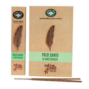 INCENSI GREEN TREE NATIVE SOUL SMUDGE PALO SANTO & SWEETGRASS  ( conf. 12 box x 15 gr. )
