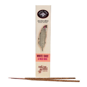 INCENSI GREEN TREE NATIVE SOUL SMUDGE WHITE SAGE & WILD ROSE  ( 1 pacchetto x 15 gr. )