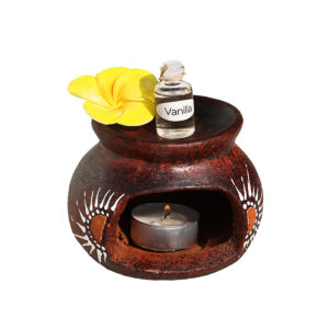 BRUCIAESSENZE IN TERRACOTTA BOMBATO CONFEZIONE REGALO