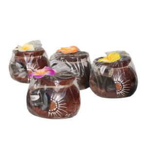 BRUCIAESSENZE IN TERRACOTTA BOMBATO CONFEZIONE REGALO