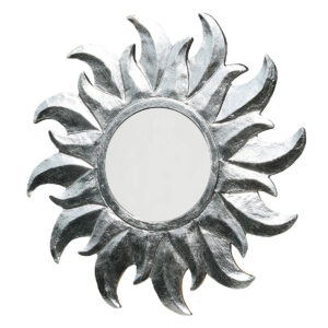 SPECCHIO ARGENTO CON RAGGI CM 40