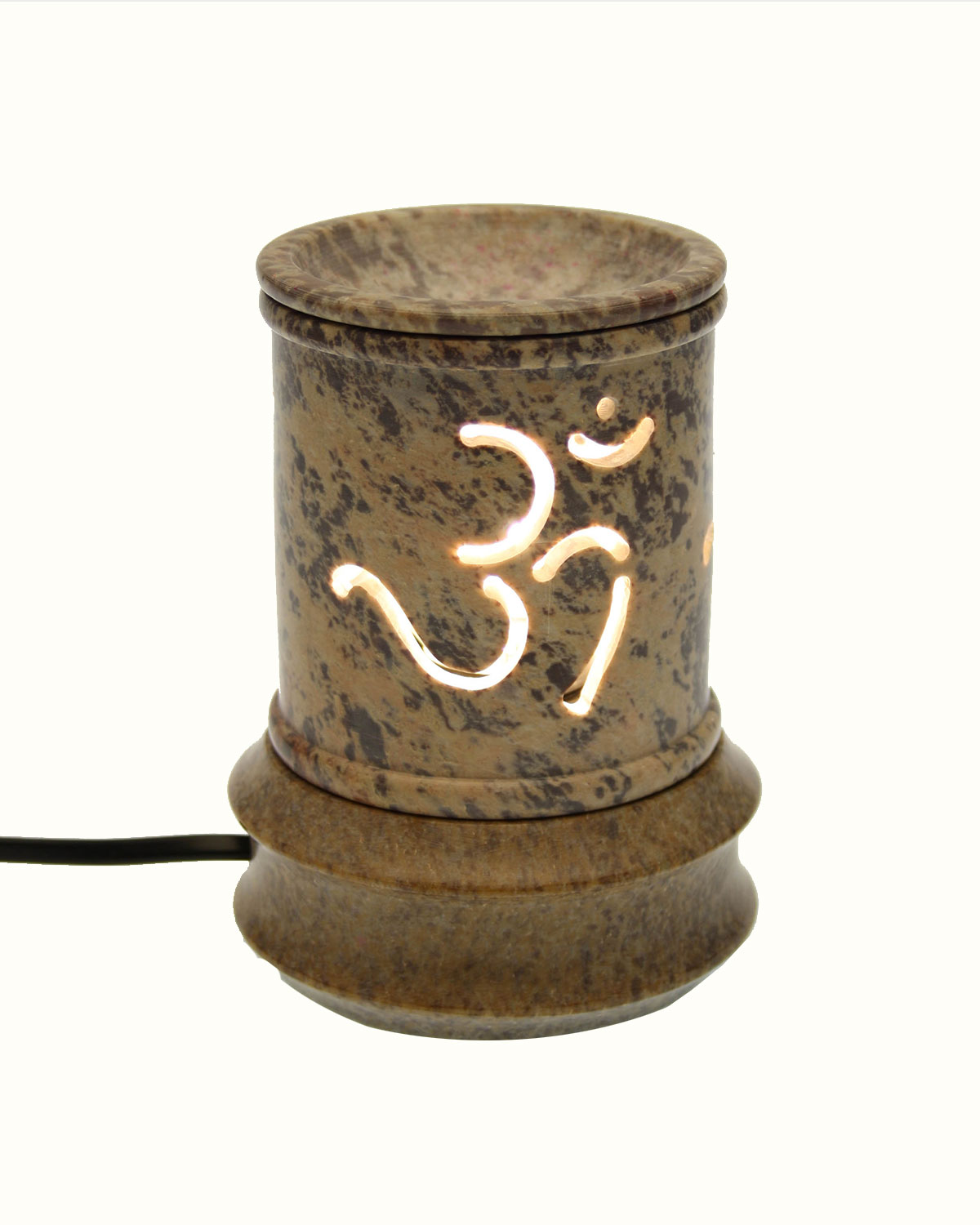 5159 LAMPADA BRUCIAESSENZE IN MARMO CON OM