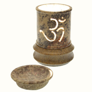 LAMPADA BRUCIAESSENZE IN MARMO CON OM