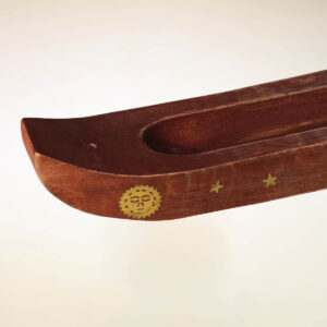 PORTAINCENSI CANOA CON INTARSI IN OTTONE