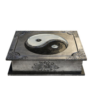 SCATOLA IN LEGNO GIGANTE CON TAO ( CM 30 X 25 )