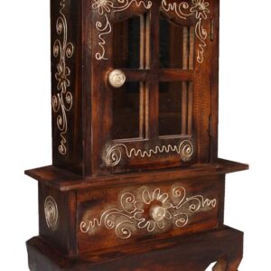 MOBILETTO PORTAGIOIE CON ANTA GRIGLIATA E  MOTIVI FLOREALI