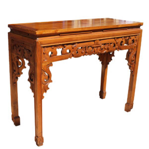 CONSOLLE IN TEAK INTAGLIATA GRANDE