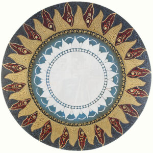SPECCHIO ROTONDO FIOR DI LOTO CM 80