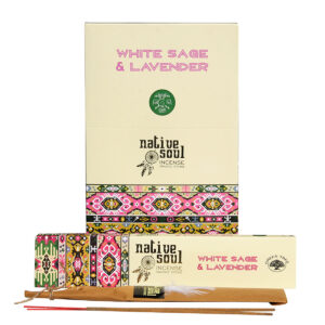 INCENSI GREEN TREE NATIVE SOUL SALVIA BIANCA & LAVANDA ( conf. 12 box x 15 gr. )