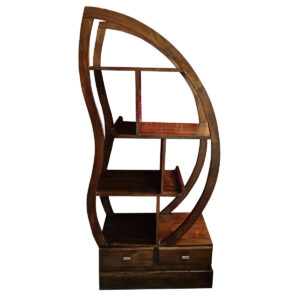 LIBRERIA MEZZA FOGLIA IN TEAK MASSELLO